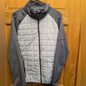 Asics Men's Light Gray and Dark Gray Puffer Jacket